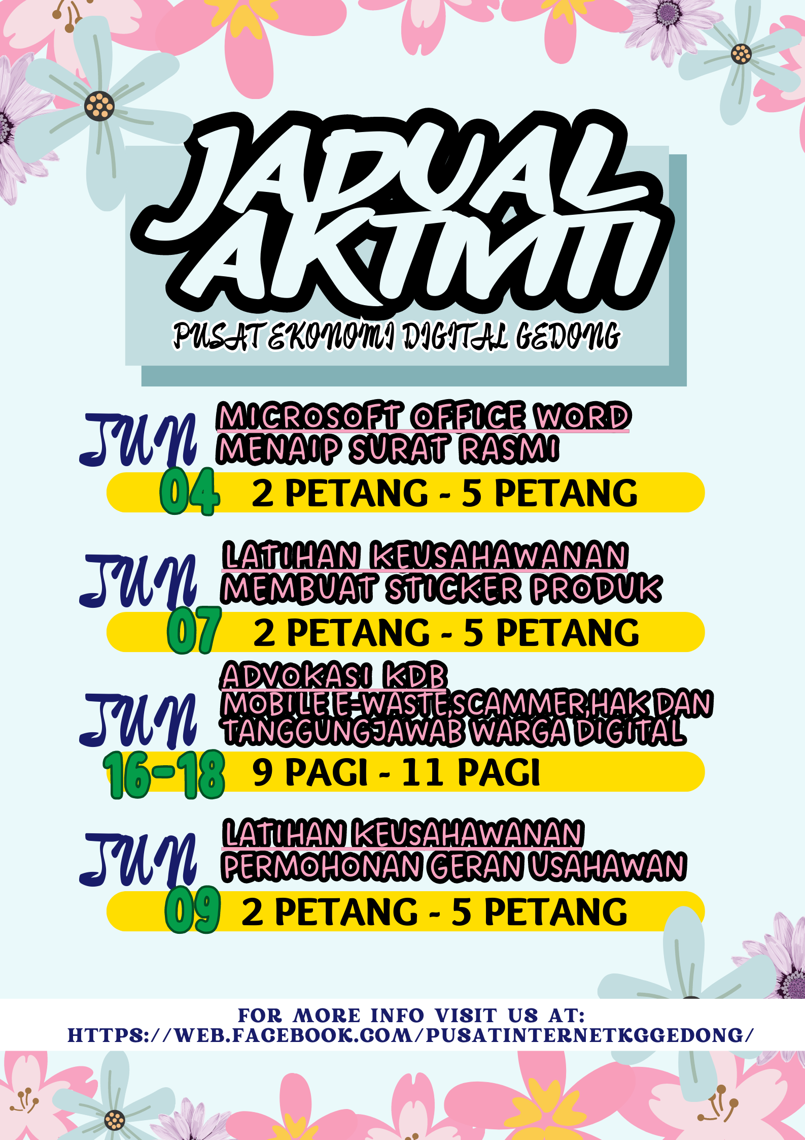 JADUAL AKTIVITI JUN 23