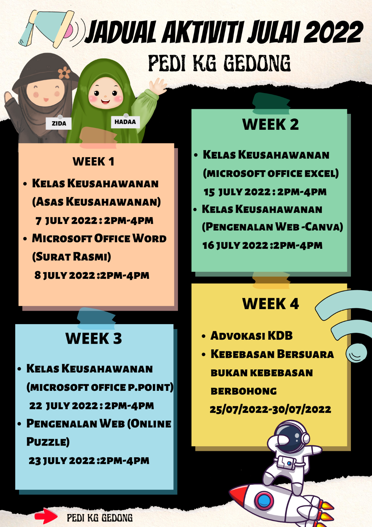 JADUAL AKTIVITI julai